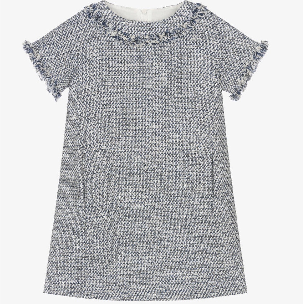 EVERYTHING MUST GO | Il Gufo Girls Blue and White Dress
